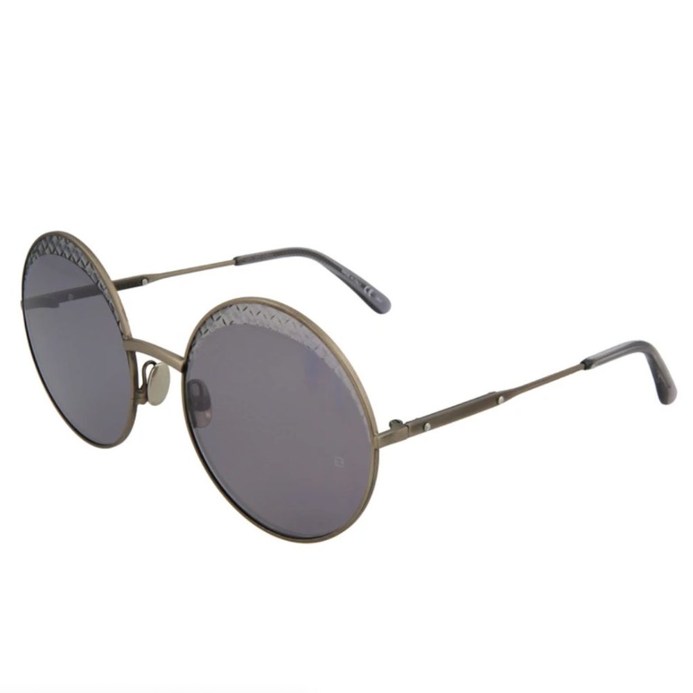 Bottega Veneta Women's Grey and Bronze Metal Sunglasses!
